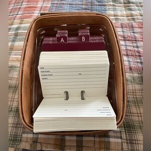 Longaberger Rolodex Basket